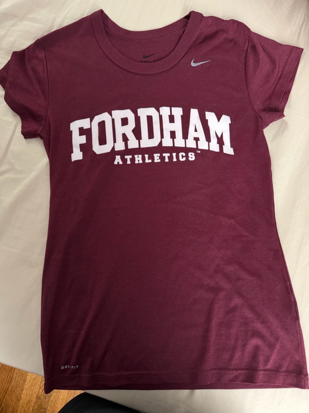 Nike Fordham Athletics Short Sleeve Tee Maroon & White